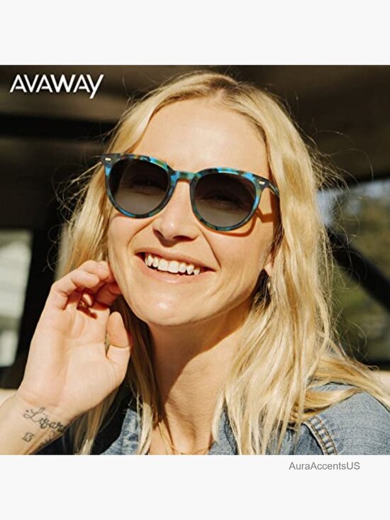 Oversized Round Acetate Polarized Sunglasses UV400 Driving Beach Shades